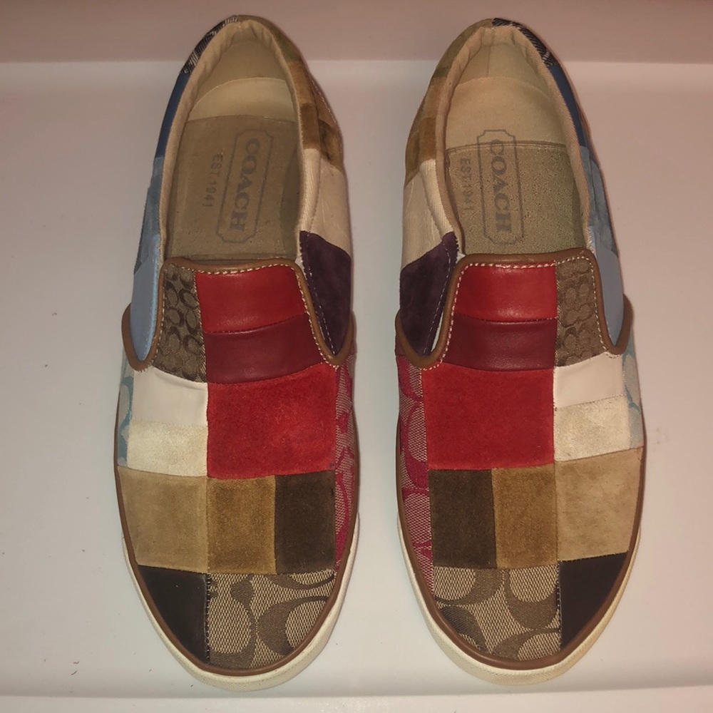 Vintage Coach Patchwork Leather/Suede Slip-On Size 11